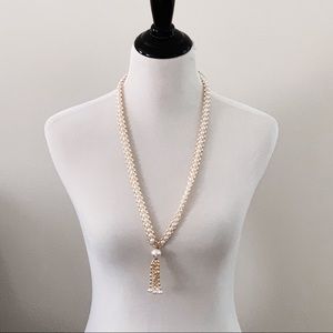 Vintage Long Handmade Beaded Necklace